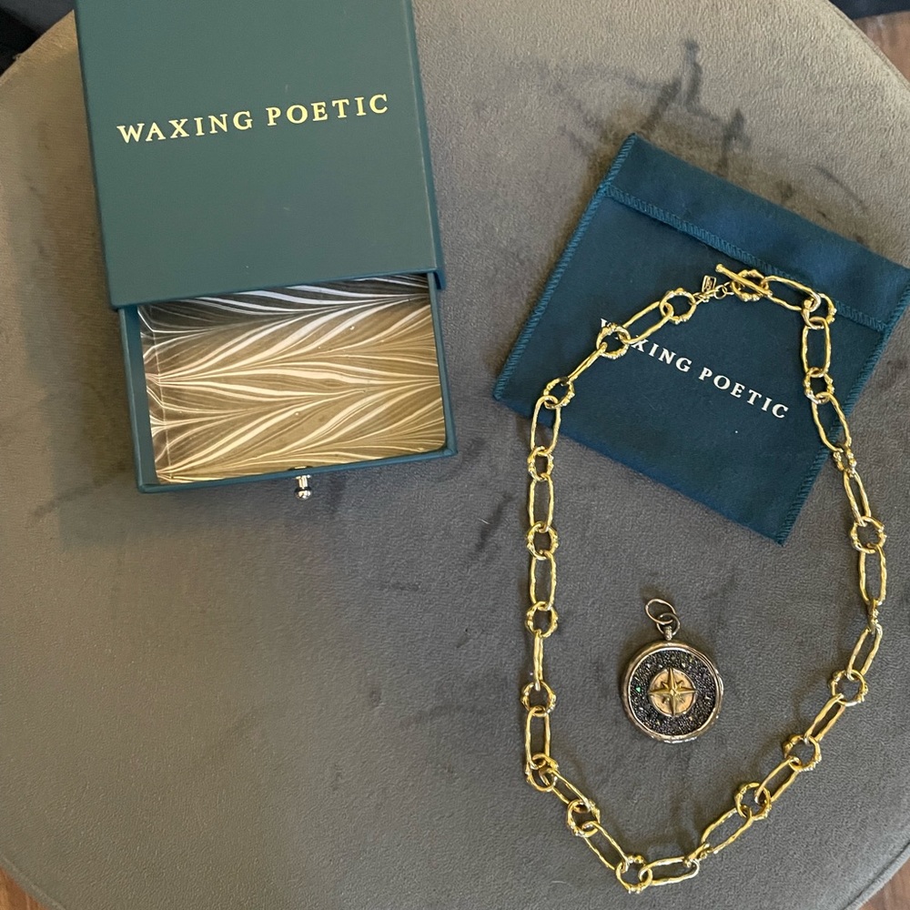 Waxing Poetic Gold Necklace with Pendant